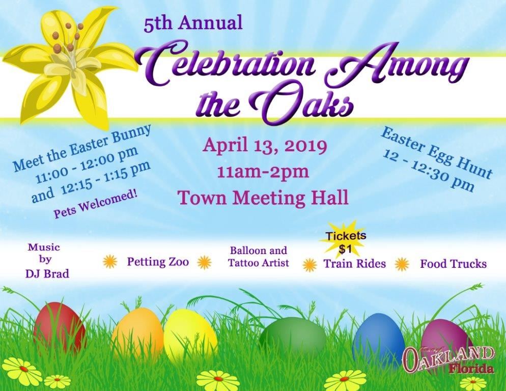 Celebration Among the Oaks Flyer 2019 