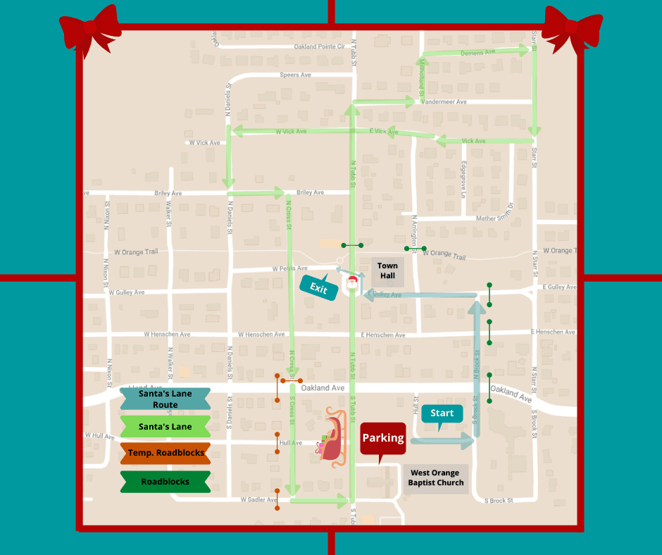 Santa's Lane map