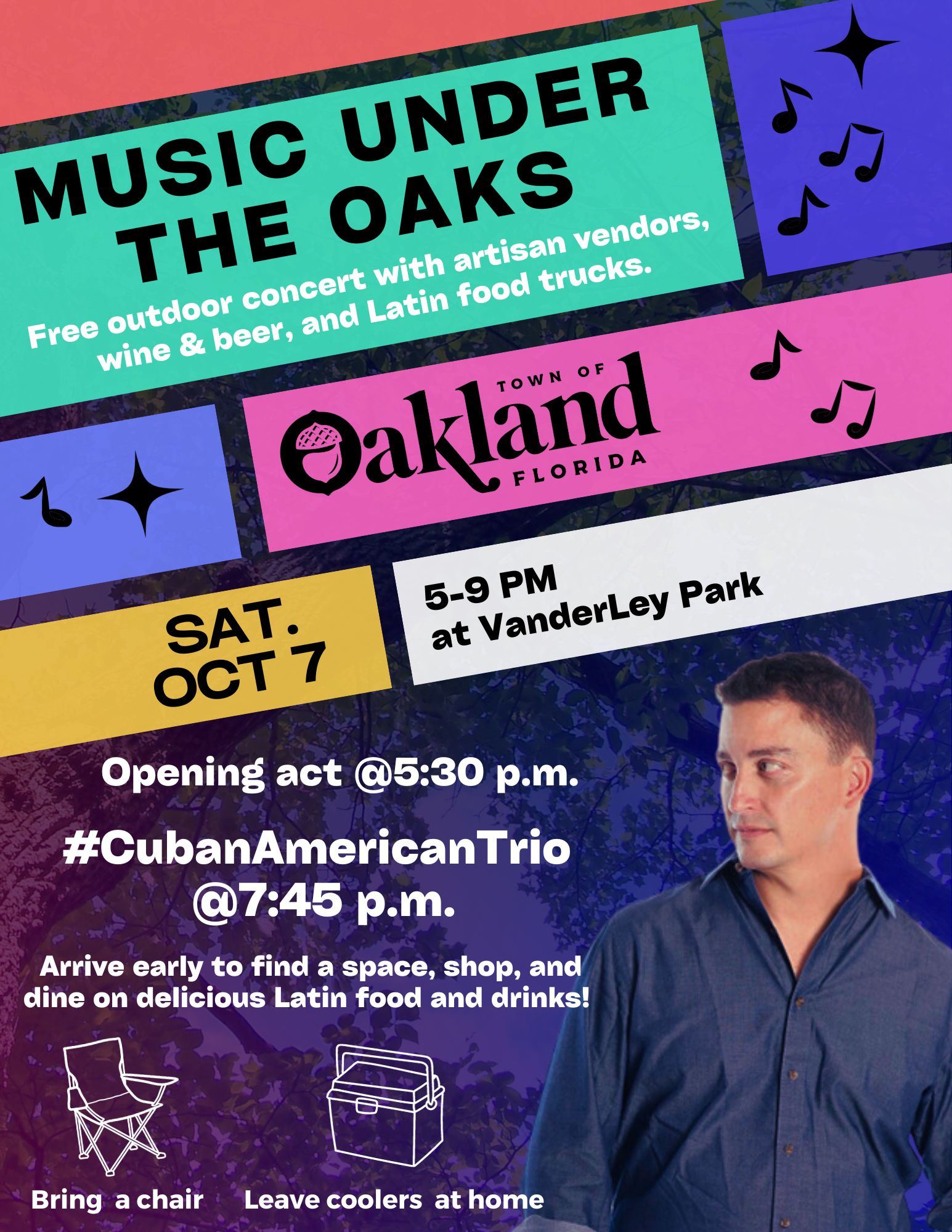 Music Under the Oaks Flyer