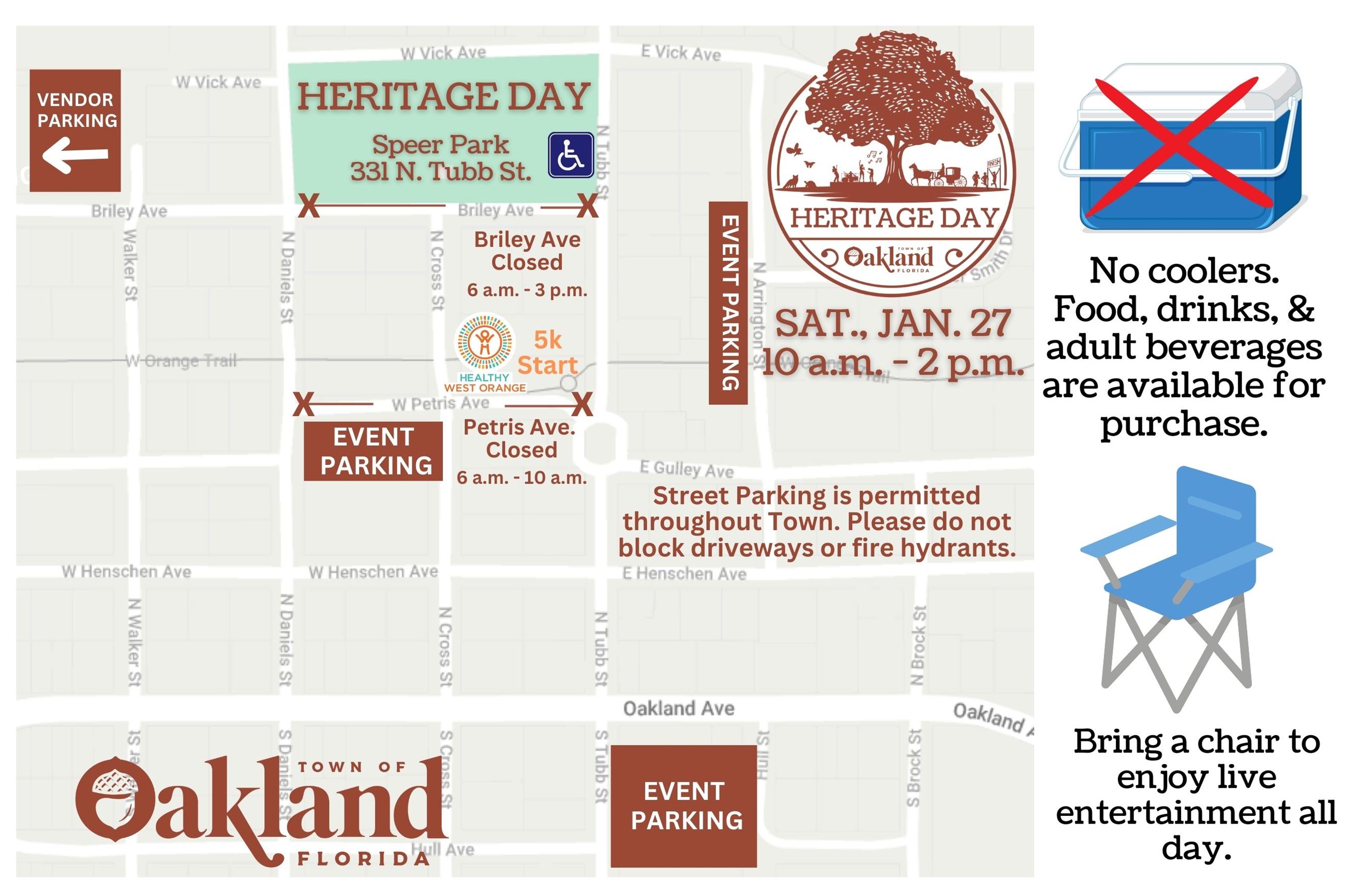 2024 Heritage Day Parking Map