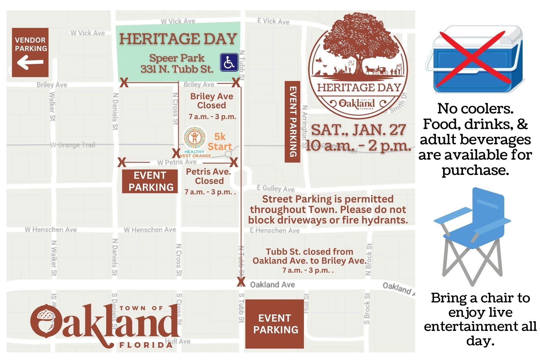 2023 Heritage Day Parking Map 